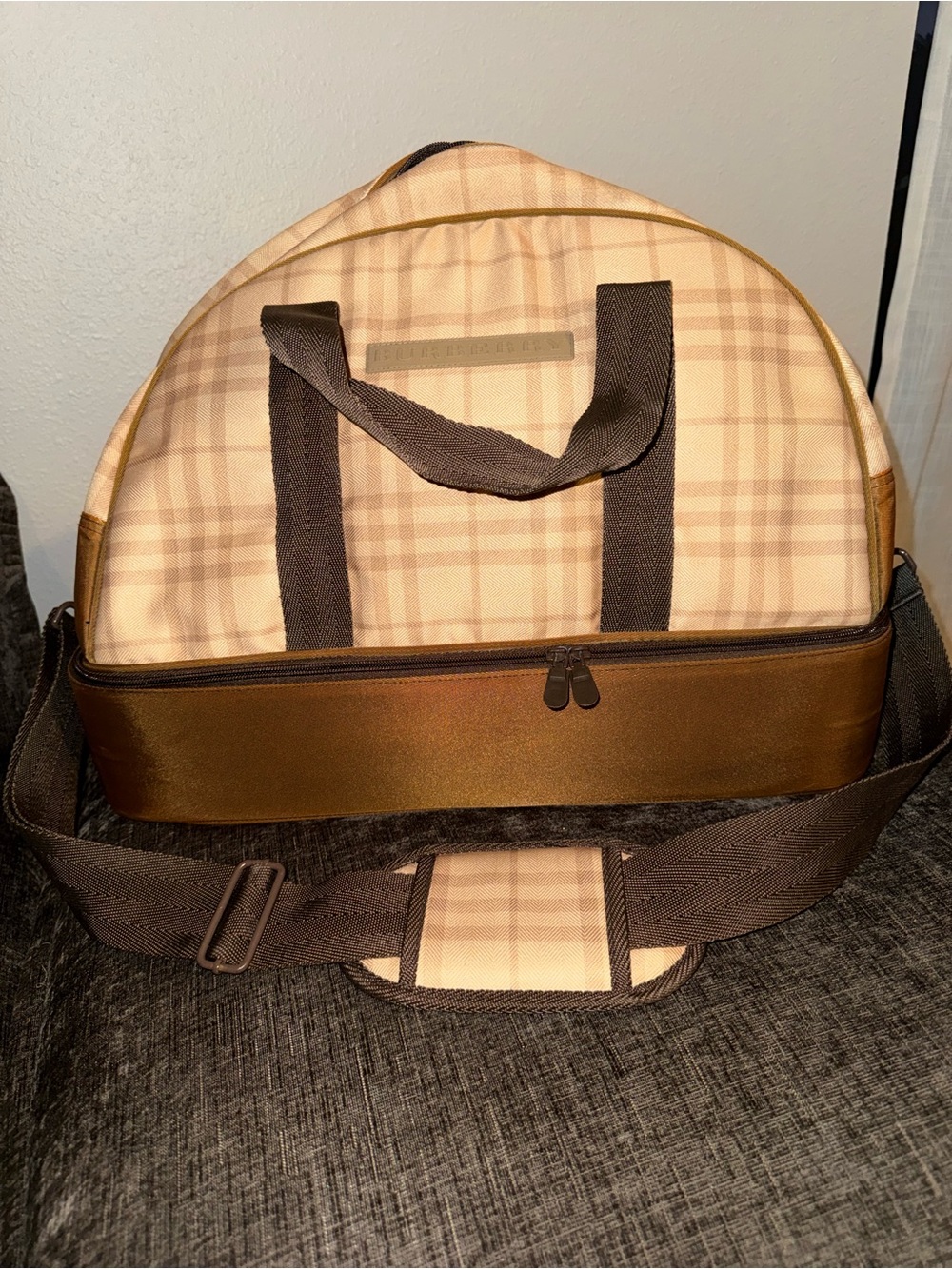 Burberry Golf Nova check Travel Bag vintage